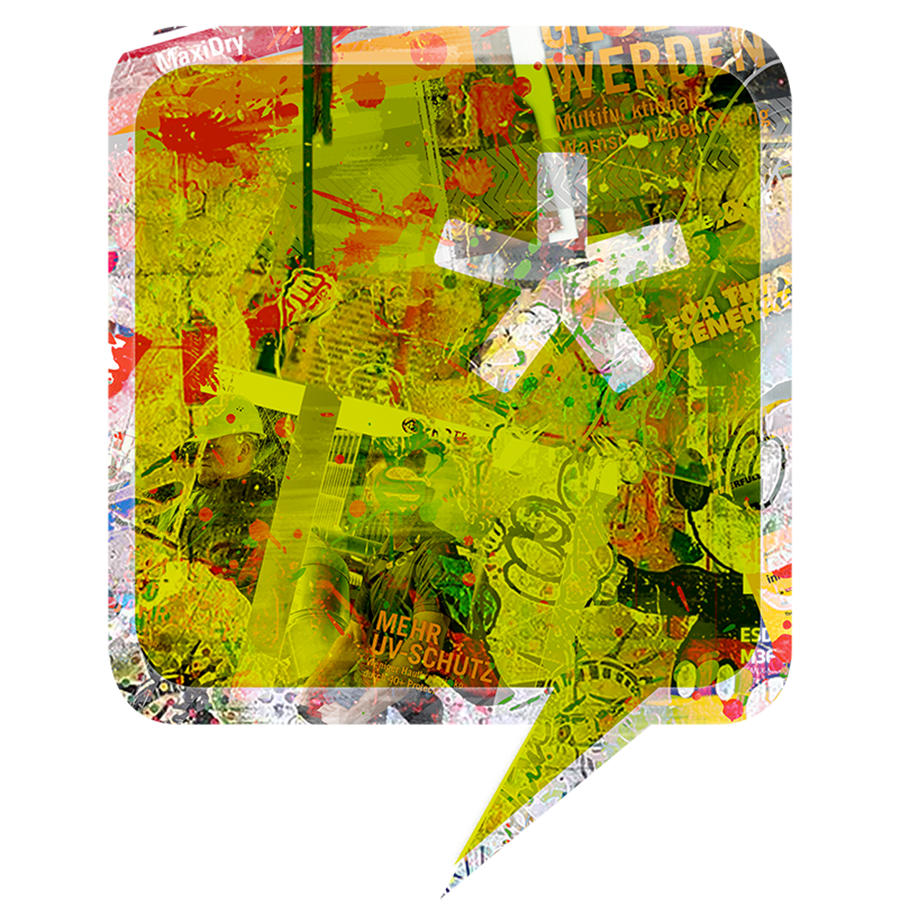 TANGRAM. Werbeagentur Graffiti Sprechblase